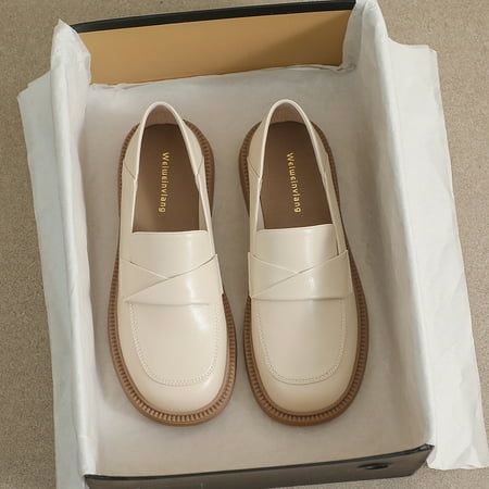 

Women‘s Round Toe Flat Loafers Comfortable Solid Color Soft Sole Slip On Shoes Casual Walking Shoes