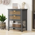thumbnail image 2 of 2 Drawer Side Table | Used in Bedroom, Living Room, Study with 80 lbs Load | Natural Rattan Skin and Metal Handle | Moth - Proof, Air - permeable and Anti - Slip, 2 of 2