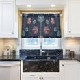 thumbnail image 5 of Yayeee Kitchen Curtains Tier Pair Light Filtering 27"x24" Rod Pocket Short Cafe Window Panel, Starry Fireworks Pattern, 5 of 7
