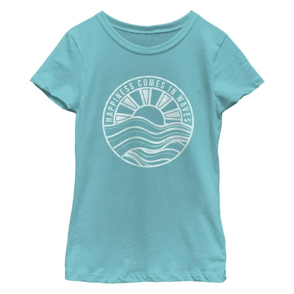 Girl's Lost Gods Happiness In Waves Graphic T-Shirt