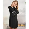 thumbnail image 4 of Oudiya Girls Long Sleeve Nightgowns Soft Print Pajamas Sleepwear Nighties for Kids 4-12, 4 of 8
