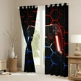 thumbnail image 2 of jejeloiu Gamer Gaming Black Out Curtains,Modern Video Game Curtains Pack of 2 (42x63 Each),Red Blue Gamepad Bedroom Curtains For Kid Boy,Lightweight Room Decorative, 2 of 5