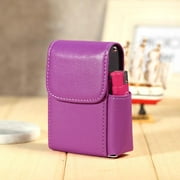Gupbes Cigarette Case PU Leather Tobacco Pouch Lighter Holder Name Card Storage Container New, Cigarette Storage Organizer, Cigarette Organizer Case