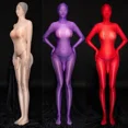 thumbnail image 3 of Men's Slim Fit Zipper Silk Body Suit With U-Shaped Cover And Long Tube Socks, 3 of 6