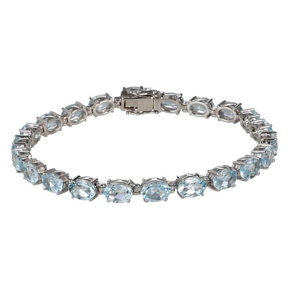 Sterling Silver 925 Sky Blue Topaz Bracelet