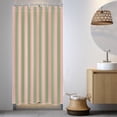 thumbnail image 6 of Pink and Green Striped Shower Curtain for Bathroom Modern Abstract Minimalist Vertical Stripe Shower Curtain with 10 Hooks Vintage Aesthetic Bathroom Curtains Shower Set 72x60 Inch, 6 of 6