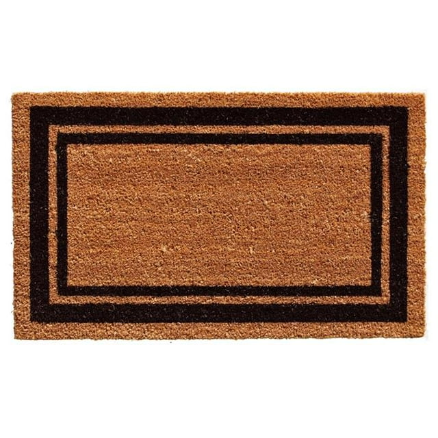 24 x 36 in. Black Border Rectangular Doormat, Natural