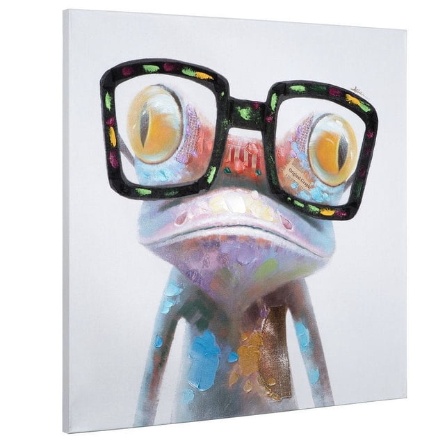 Yosemite Home Decor 'Hipster Grenouille' Toile en Tissu Multicolore