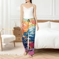 thumbnail image 4 of Pofeuu Colorful Whimsical Earth Print Women's Fashion Pajama Pants with Pockets Comfy Drawstring Sleep Lounge Bottoms-X-Large, 4 of 6