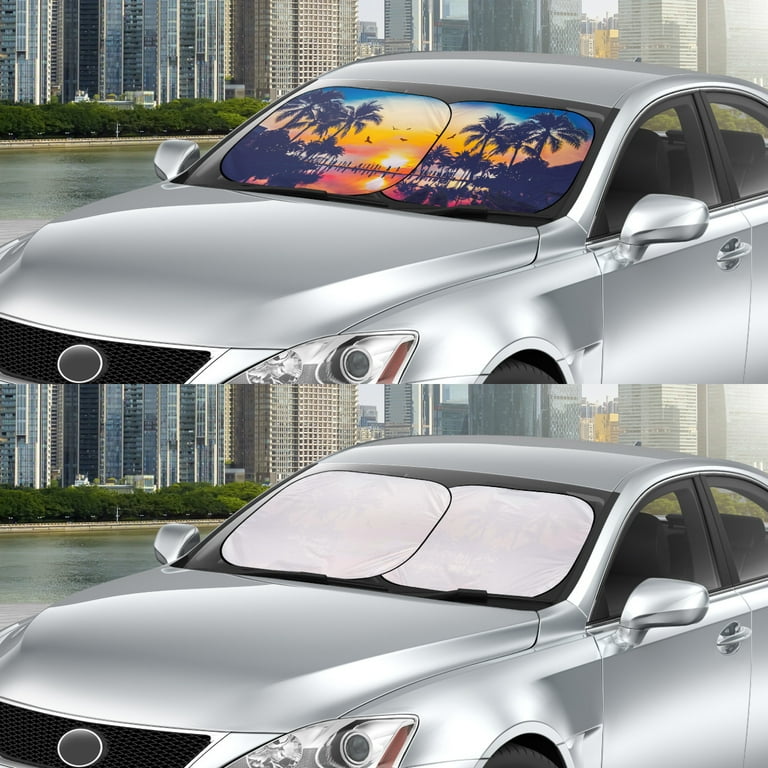 Auto Drive Universal 2 Counts Jumbo ASST Colors Twist Sun Shade ,31.5 x  38 