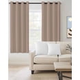 thumbnail image 2 of Warm Beige Blackout Curtains for Bedroom Living Room Darkening Curtains 96 Inches Long Solid Color Farmhouse Beige Window Curtain 2 Panels Set Insulated Window Treatment Grommet Drapes 52"x96", 2 of 9