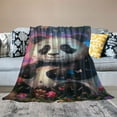 thumbnail image 2 of Orinice Panda Fleece Blanket Travel Nap Throws Plush Blanket Throw Fuzzy Super Soft Flannel Blankets for Couch, Bed, Sofa Warm and Cozy for All Seasons  50x60in, 2 of 6
