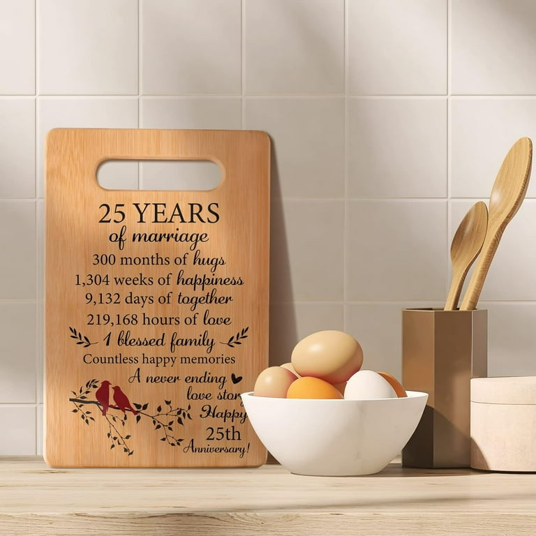 Anniversary sold Cutting Board | Personalized Wood Anniversary Cutting Board Gift | Engraved Cutting Board | 50 or 25 Year Anniversary Gift