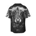 thumbnail image 2 of Haiem Geometric Bull Design Men's Casual Shirts Short Sleeve Button Down Shirts Fashion Textured Summer Beach Shirt-Small, 2 of 7