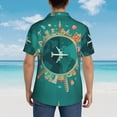 thumbnail image 6 of Easygdp Around The Planet Men's Hawaiian Shirts Print Lapel Short Sleeve for Beach, vacation, party, casual occasions - Small, 6 of 9