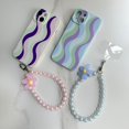thumbnail image 6 of Wave Pattern Small Fresh Beaded Chain Phone Case with or without Beaded Chain, Multiple Styles for iPhone 15 14 13 12 11 Pro Max Plus X XS XR 7 8 Phone Cases (A11,iPhone 11 Pro), 6 of 8