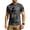 Black, variant on Men Tactical Short Sleeve T Shirt Loose Fit Round Neck Camouflage Print Velcro Patch Breathable Quick Dry Outdoor Top