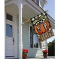 thumbnail image 2 of Sm:)e Buffalo Check Plaid Fall Pumpkin Welcome House Flag Double Sided 28 x 40 Inch, 2 of 6