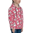 thumbnail image 3 of Lsque French Bulldog Patten Youth Hoodie Sweatshirt Pullover with Kangaroo Pocket Boys and Girls Hoodie Warm Hoodie for Kids-Medium, 3 of 6