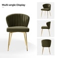 thumbnail image 7 of Tina's Home Velvet Dining Chairs Set of 2 Upholstered Wingback Side Chairs Living Room Kitchen Moss, 7 of 7