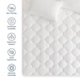 thumbnail image 6 of Sleep Zone Full Mattress Pad, Cotton Clover Mattress Cover Deep Pocket Quilted Fitted, Breathable Soft Mattress Protector (54"x75", White), 6 of 9