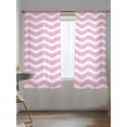 thumbnail image 5 of Sheer Curtains 63 Inch Length 2 Panels Set for Bedroom, Pink White Semi Sheer Curtains for Windows, Modern Abstract Waves Water Ripple Striped Voile Window Treatments Rod Pocket Curtain, 5 of 7