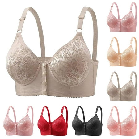 YUGYXL Womens Push up Bra Full Coverage Lace Bras Seamless Lift Comfort v Neck Mesh Everyday Bras Lift and Support Sports Bra Prime Lightning Deals Today Beige XXL