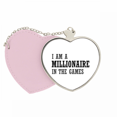 thumbnail image 1 of I Am A Millionaire In The Games Mirror Travel Purse Makeup Heart Pink, 1 of 4