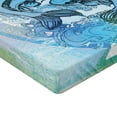 thumbnail image 2 of Ambesonne Fish Fitted Sheet, Japanese Koi on Sea Blue, Twin XL Size, Blue Lilac, 2 of 3