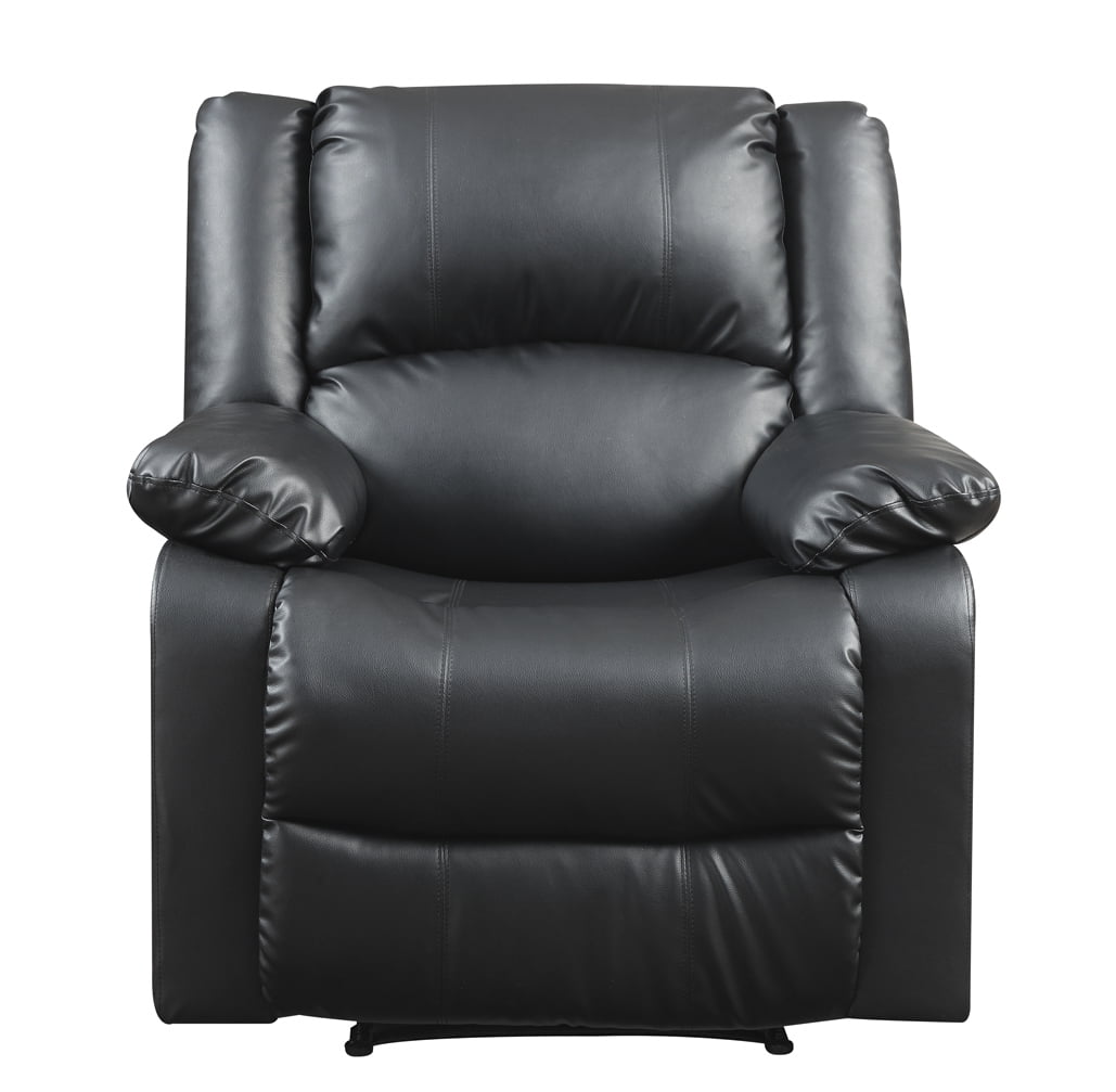 Relax-A-Lounger Warren Faux Leather Manual Recliner, Black
