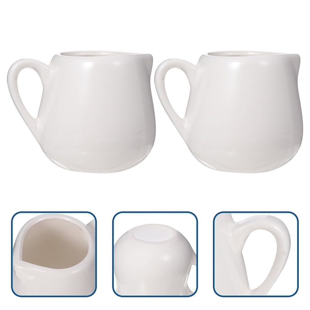 Pitcher Glass Milk Cream Jugs Coffee Small Creamer Dish Sauce Dipping Bowl  Seasoning Ceramic Syrup Mini Jug Cup 