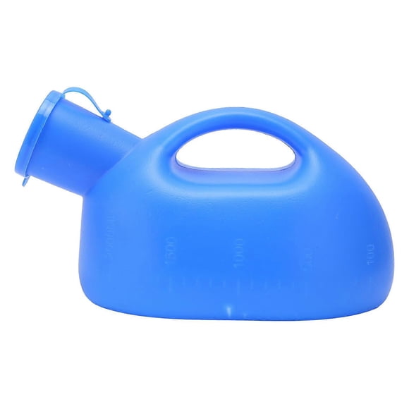 Urinoir Homme Grande Capacité 2000ML avec Poignée et Plastique Résistant à l'Abrasion