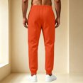 thumbnail image 5 of Rexolia Mens Relaxed Cuffed Jogger Sweatpants Drawstring Elastic Waist Side Pockets Casual Saffron XL, 5 of 5