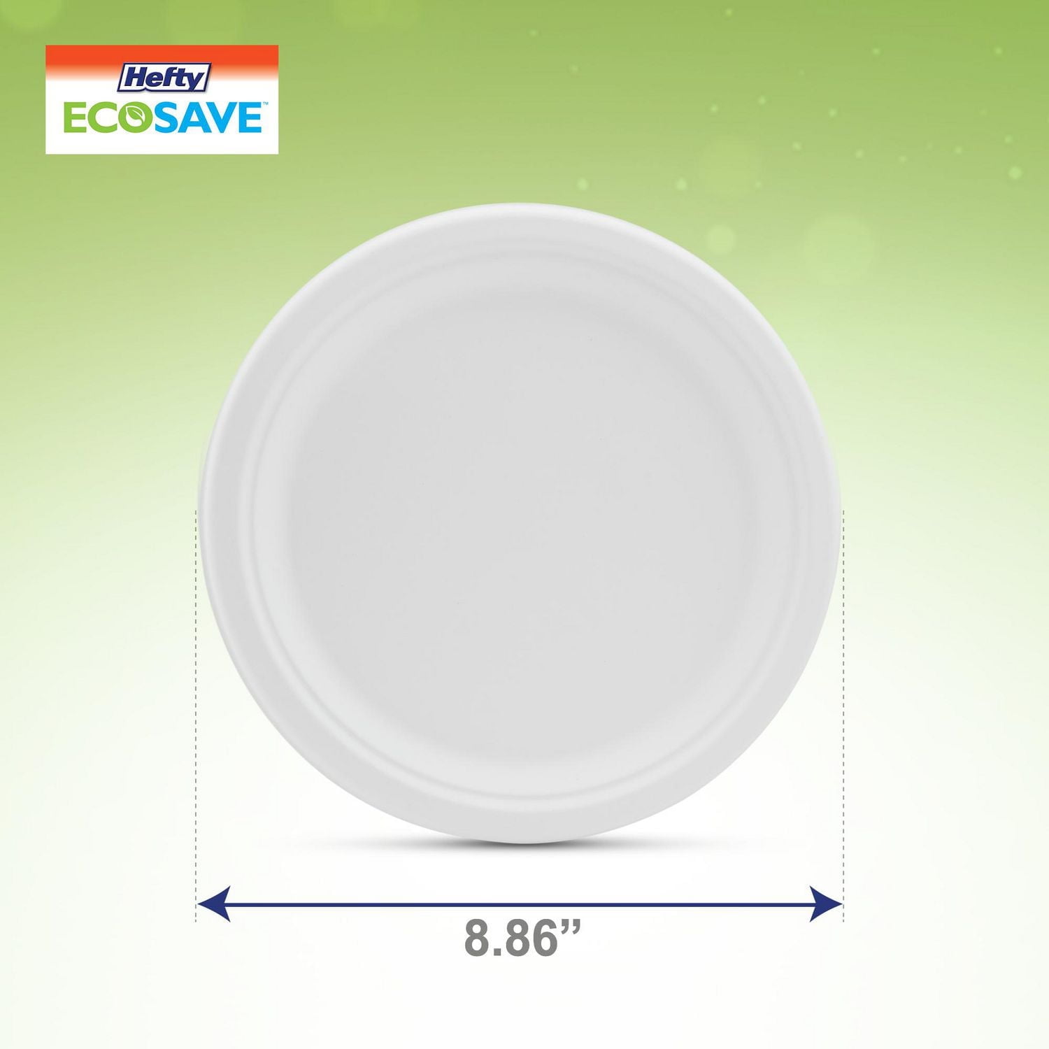 Hefty ECOSAVE 8.86" Lunch plates 100-count, Hefty ECOSAVE 8.86" Lunch plates 100-ct