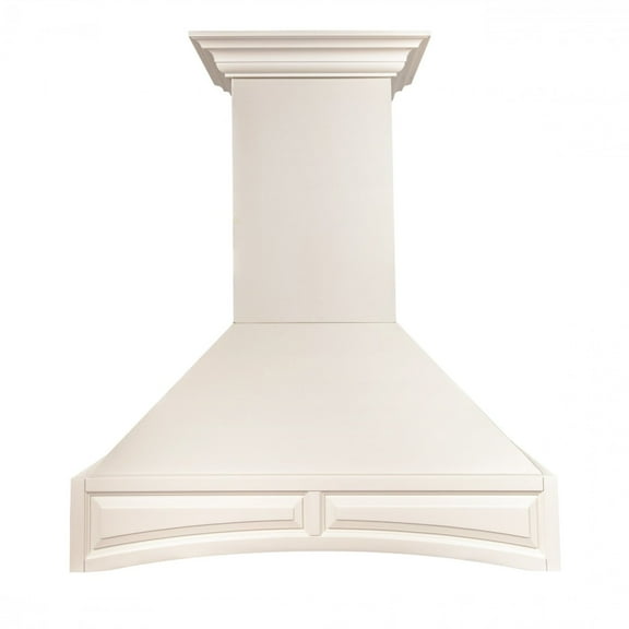 ZLINE 30 in. Wooden Wall Mount Range Hood in White - Includes Motor
