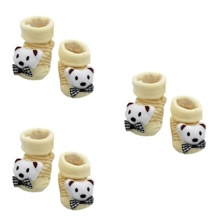

wrea3pcs 0-6 Month Unisex Children Cute Cartoon Style Newborn Baby Kids Infant Breathable Doll Socks