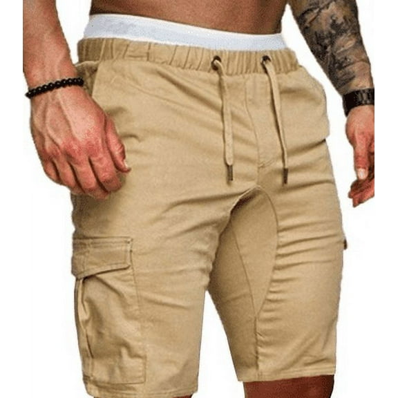 AOOCHASLIY Shorts Men's Plus Size Cargo Shorts Multi-Pockets Relaxed Summer Beach Shorts Pants