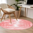 thumbnail image 4 of Round Rugs 4Ft, Pink Trees Round Area Rug Washable Indoor Throw Carpet, Forest Art Decor Spring Summer Nature Leaf Soft Non Slip Circle Rug for Kitchen Nursery Room Home Decor Aesthetic, 4 of 8