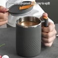 thumbnail image 3 of huanledash 450ML Coffee Mug Leak-proof Wide Mouth Large Capacity Heat Insulation Stainless Steel Water Drinking Cup with Lid Household Supplies, 3 of 8