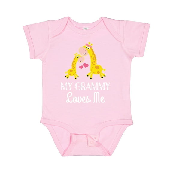Inktastic Grammy Loves Me Giraffe Boys or Girls Baby Bodysuit