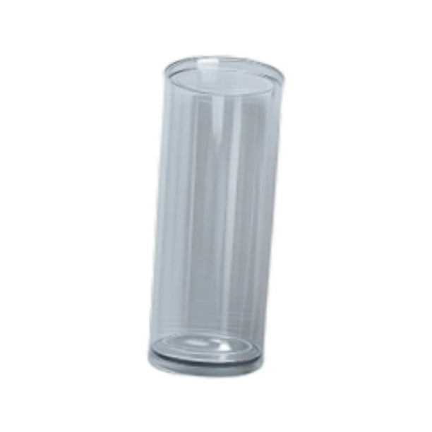 Organizador de pelotas de bádminton de acrílico duradero y portátil con tubo para entrenamiento. 15 cm x 665 cm