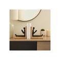 thumbnail image 2 of Artistic Man Reading Bookends - Decorative Book Accessories - Modern Home Library Shelf Accents - Sculptural Bookend and Book Ends - Bookshelf or Office & Desk Decor - Set of 2, 6", Brown & Black, 2 of 11