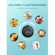 1.6 Cu.ft Mini Refrigerator with 7 Temp Control, FOHERE Compact Fridge with Freezer, Low Noise, Stainless Steel