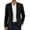 Black, variant on Men Linen Cotton Sport Coats Casual Blazer Dress Formal Jacket Lightweight Blazer Slim Fit Suit Jacket
