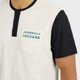 thumbnail image 6 of Men's Darius Rucker Collection by Fanatics Cream Jacksonville Jaguars Henley Colorblock Slub Pocket T-Shirt, 6 of 6