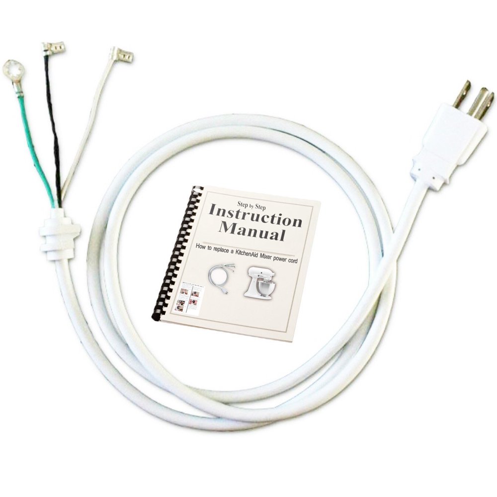 KitchenAid Stand Mixer Replacement White Cord for Model Number