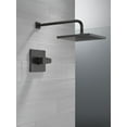 thumbnail image 3 of Delta Faucet Modern Raincan Square Single-Function Shower Valve Trim Kit Black, Shower Faucet Set, Rainfall Shower Head Black, Delta Shower Trim Kit, Matte Black T14268-BL-PP (Valve Not Included), 3 of 5