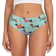 thumbnail image 1 of Fotbe Christmas Dachshund Calzones Estampados para Mujer – Ropa Interior de Algodón, Cómoda, Suave y Elástica-Small, 1 of 6