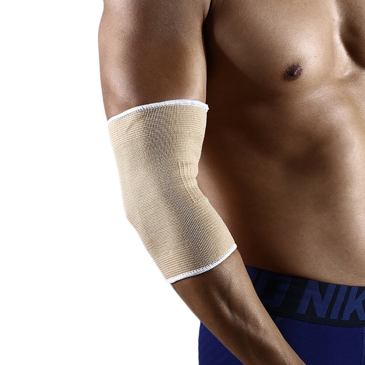 SUNSIOM 2PCS Elastic Arm Sleeves Solid Color Elbow Guard Outdoor Sport