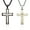 Gold&Rose Gold 2PCS, variant on Stainless Steel Cross Necklace for Men , Religion Fashion Jewelry Gifts, 24 In